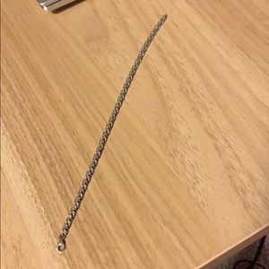 Sterling silver tennis bracelet diamond chips